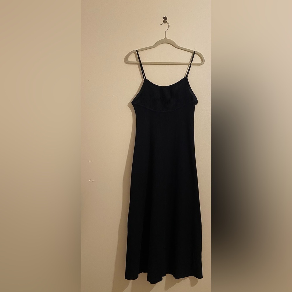 Zara Elegant Black Sleeveless sweater Dress. Size L . Style 8146/002/800